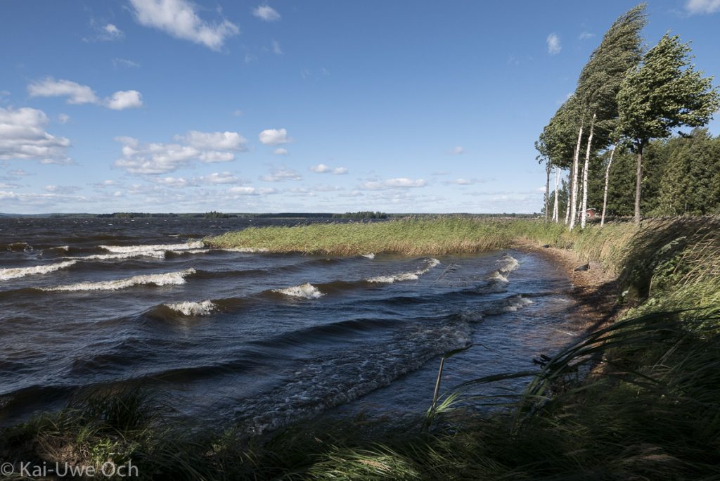 Stürmischer Wind auf dem Färnebofjärden